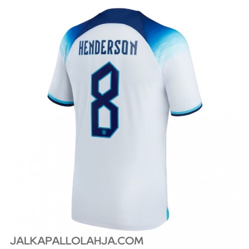 Englanti Jordan Henderson #8 Kopio Koti Pelipaita MM-kisat 2022 Lyhyet Hihat